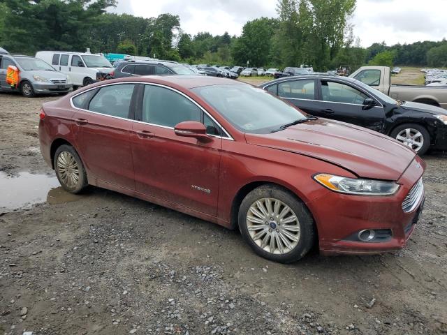 3FA6P0LU0ER181280 - 2014 FORD FUSION SE HYBRID BURGUNDY photo 4