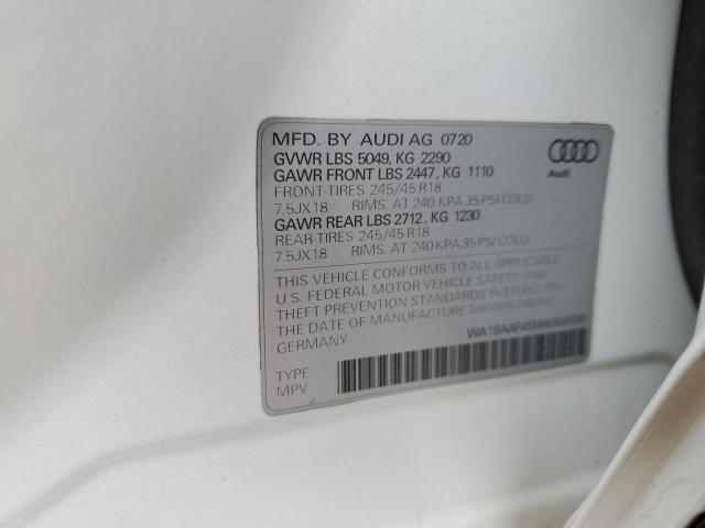 WA18AAF45MA004586 - 2021 AUDI A4 ALLROAD PREMIUM PLUS WHITE photo 13