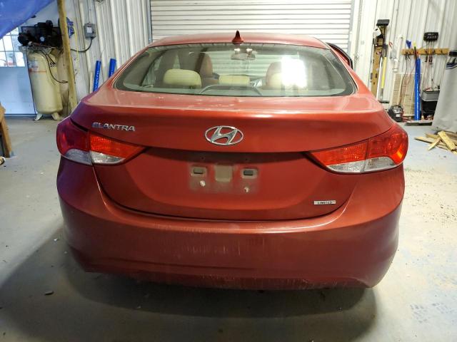 KMHDH4AE9BU092728 - 2011 HYUNDAI ELANTRA GLS RED photo 6