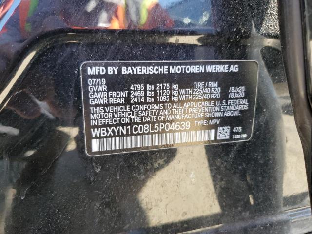 WBXYN1C08L5P04639 - 2020 BMW X2 M35I BLACK photo 12