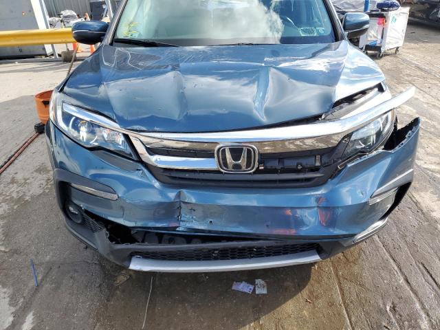 5FNYF6H5XKB099662 - 2019 HONDA PILOT EXL BLUE photo 12