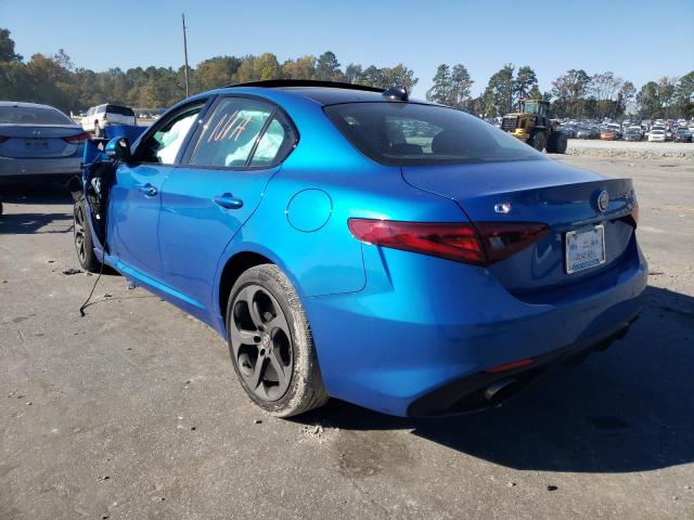 ZARFAEDN5J7565367 - 2018 ALFA ROMEO GIULIA Q4 BLUE photo 3