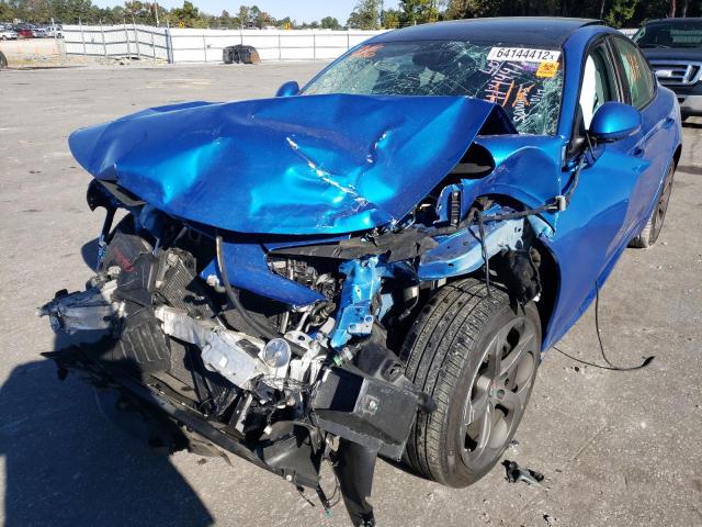 ZARFAEDN5J7565367 - 2018 ALFA ROMEO GIULIA Q4 BLUE photo 9