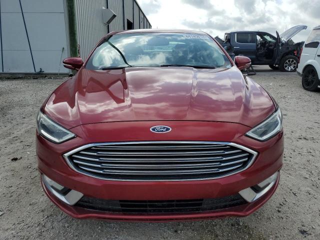 3FA6P0RU2HR138104 - 2017 FORD FUSION TITANIUM HEV BURGUNDY photo 5