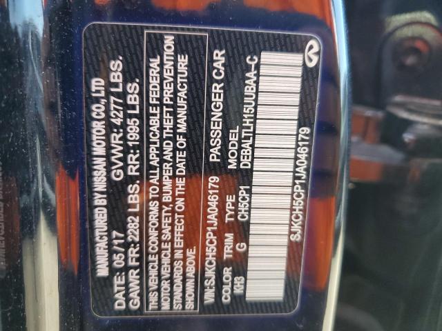 SJKCH5CP1JA046179 - 2018 INFINITI QX30 BASE BLACK photo 13