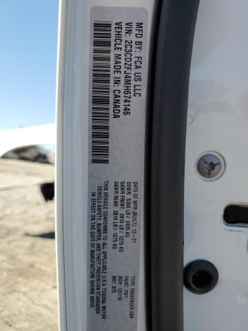 2C3CDZFJ4MH674146 - 2021 DODGE CHALLENGER R/T SCAT PACK WHITE photo 12