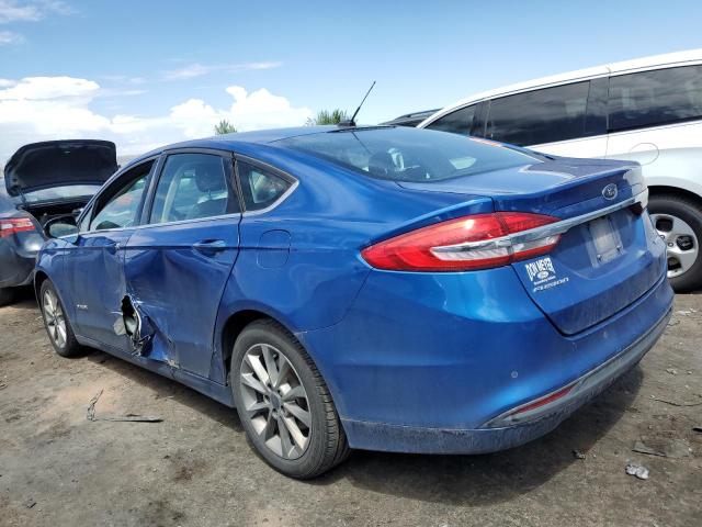 3FA6P0LU4HR296954 - 2017 FORD FUSION SE HYBRID BLUE photo 2