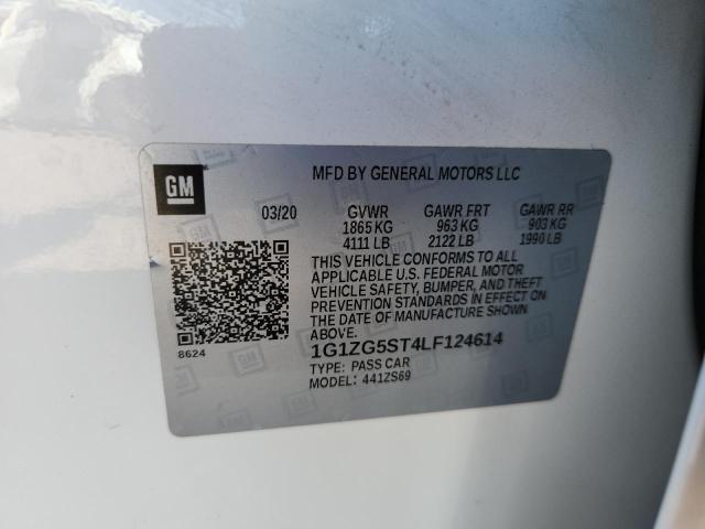 1G1ZG5ST4LF124614 - 2020 CHEVROLET MALIBU RS WHITE photo 13