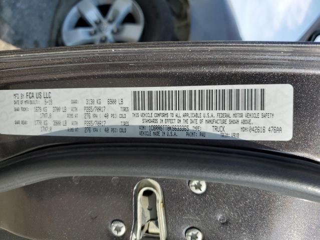 1C6RR6TT8KS633365 - 2019 RAM 1500 CLASS SLT 黑色 照片 12