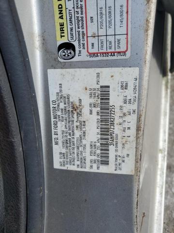 3FAHP07Z38R272255 - 2008 FORD FUSION SE SILVER photo 12