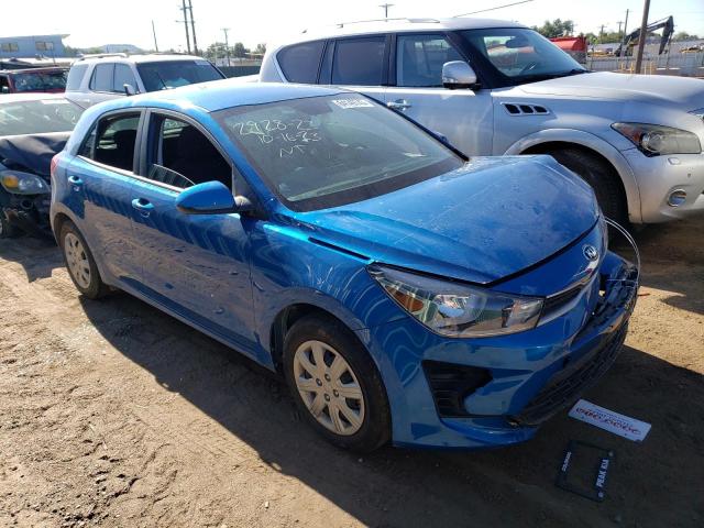 3KPA25AD7ME402205 - 2021 KIA RIO S BLUE photo 4