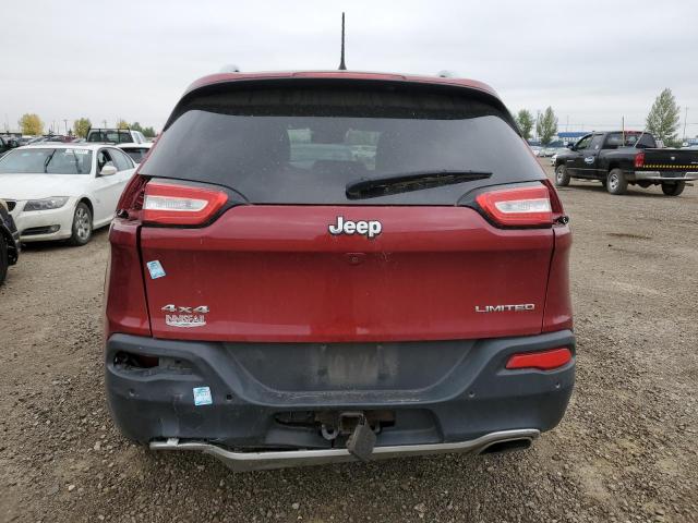 1C4PJMDS0GW130348 - 2016 JEEP CHEROKEE LIMITED RED photo 6