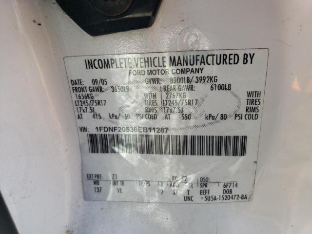 1FDNF20536EB11287 - 2006 FORD F250 SUPER DUTY WHITE photo 12