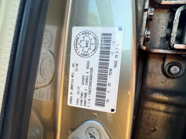 1HGCP26829A803385 - 2009 HONDA ACCORD EXL GOLD photo 10