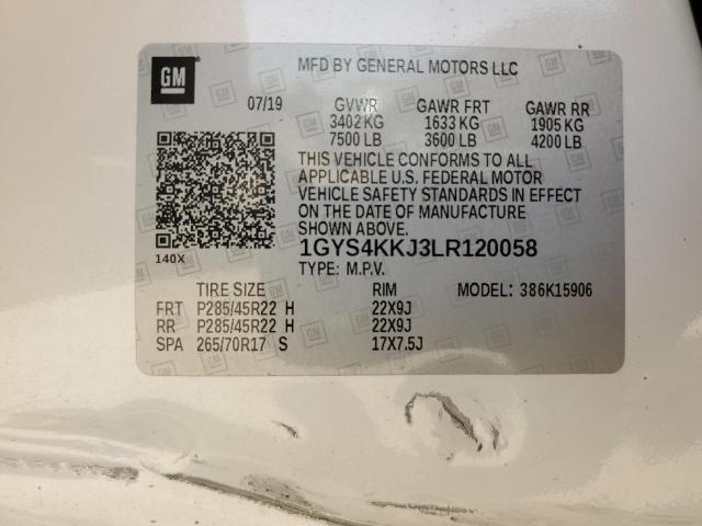 1GYS4KKJ3LR120058 - 2020 CADILLAC ESCALADE ESV PLATINUM თეთრი ფოტო 13