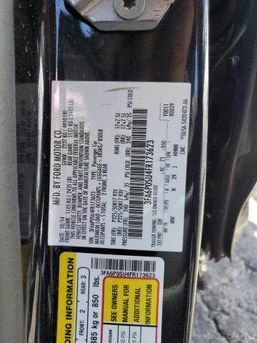 3FA6P0SU4FR173623 - 2015 FORD FUSION TITANIUM PHEV BLACK photo 12