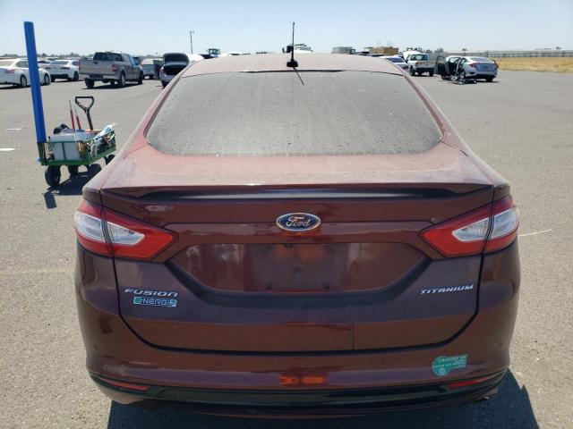 3FA6P0SU5GR202533 - 2016 FORD FUSION TITANIUM PHEV BURGUNDY photo 6