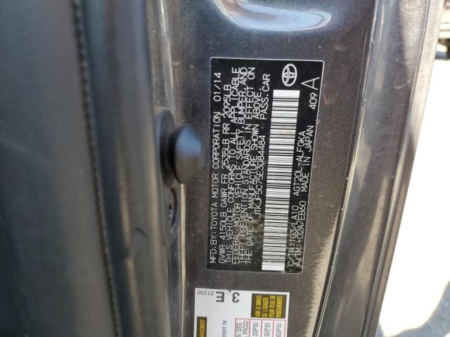 JTKJF5C75E3084484 - 2014 TOYOTA SCION TC 灰色 照片 12