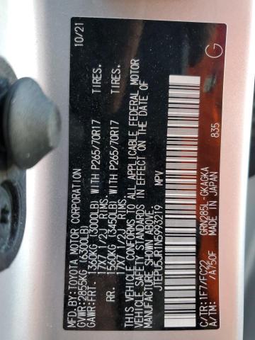 JTEPU5JR1N5993219 - 2022 TOYOTA 4RUNNER SR5/SR5 PREMIUM 银色 照片 14