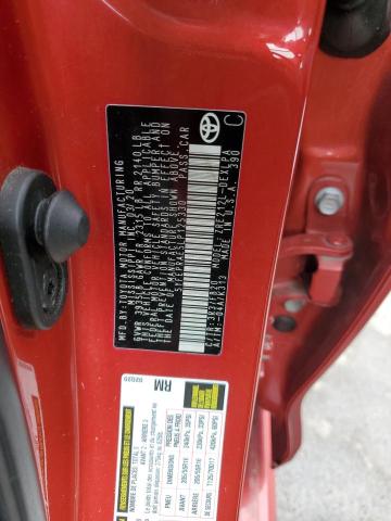 5YFEPRAE5LP125330 - 2020 TOYOTA COROLLA LE RED photo 12