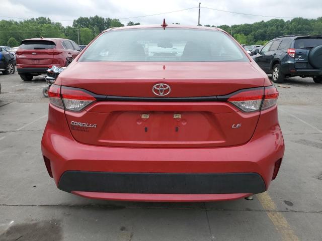 5YFEPRAE5LP125330 - 2020 TOYOTA COROLLA LE RED photo 6
