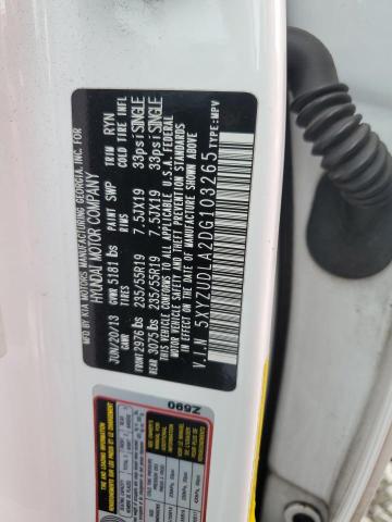 5XYZUDLA2DG103265 - 2013 HYUNDAI SANTA FE S WHITE photo 13