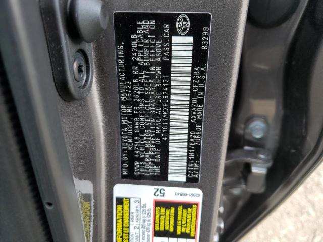 4T1G11AKXPU824121 - 2023 TOYOTA CAMRY SE NIGHT SHADE GRAY photo 12