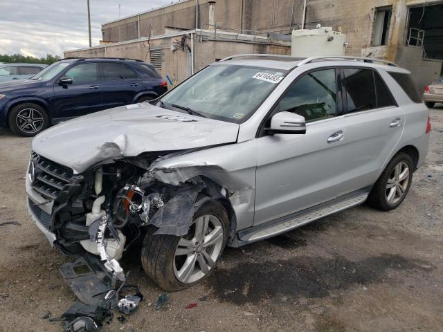 4JGDA5HB9FA496626 - 2015 MERCEDES-BENZ ML 350 4MATIC SILVER photo 1