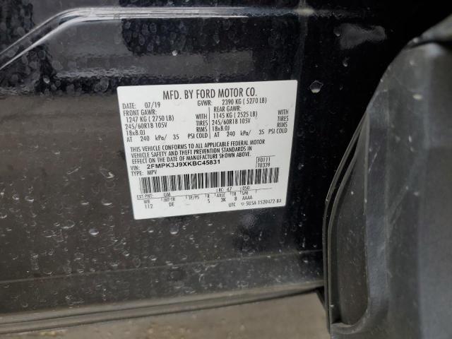 2FMPK3J9XKBC45831 - 2019 FORD EDGE SEL Noir photo 13