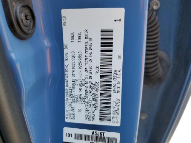 5TFUM5F13KX080035 - 2019 TOYOTA TUNDRA DOUBLE CAB SR/SR5 BLUE photo 13