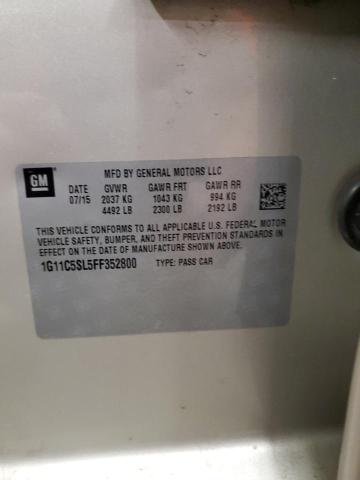 1G11C5SL5FF352800 - 2015 CHEVROLET MALIBU 1LT BEIGE photo 12