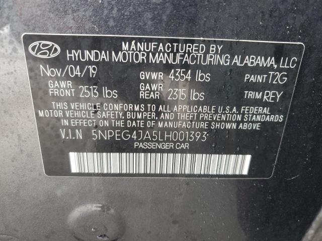 5NPEG4JA5LH001393 - 2020 HYUNDAI SONATA SE BLUE photo 12