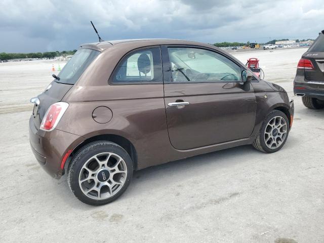 3C3CFFARXET209563 - 2014 FIAT 500 POP BROWN photo 3