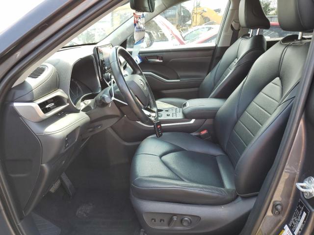 5TDGZRBH1MS083744 - 2021 TOYOTA HIGHLANDER XLE GRAY photo 7