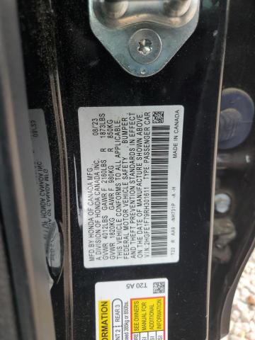 2HGFE1F79RH301611 - 2024 HONDA CIVIC EX BLACK photo 12