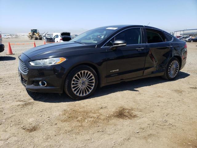 3FA6P0RU7ER379538 - 2014 FORD FUSION TITANIUM HEV BLACK photo 1