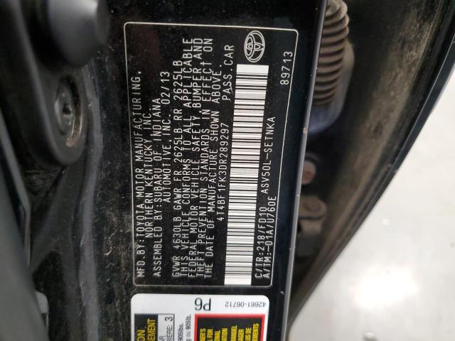 4T4BF1FK3DR289297 - 2013 TOYOTA CAMRY L BLACK photo 13