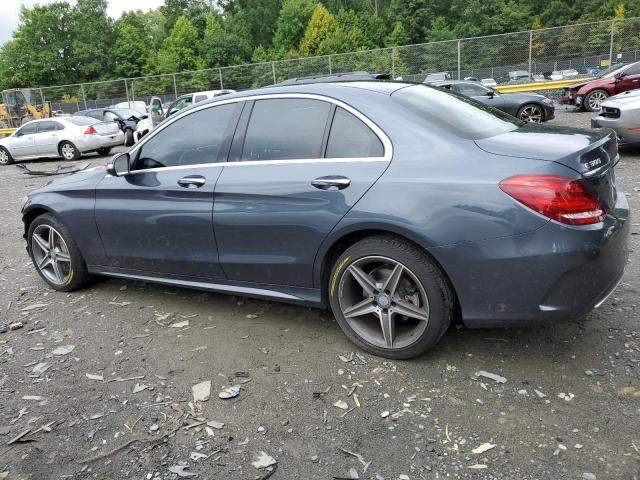 55SWF4KB2FU062359 - 2015 MERCEDES-BENZ C 300 4MATIC GRAY photo 2