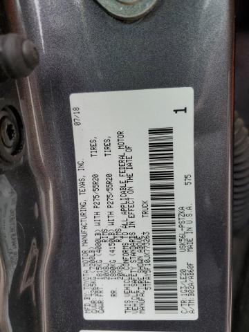 5TFAY5F10JX773263 - 2018 TOYOTA TUNDRA CREWMAX 1794 GRAY photo 12