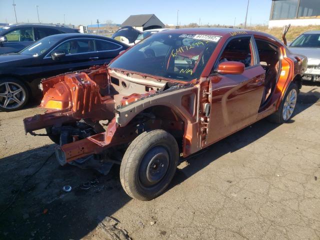 2C3CDXL95MH593302 - 2021 DODGE CHARGER SRT HELLCAT ORANGE photo 2