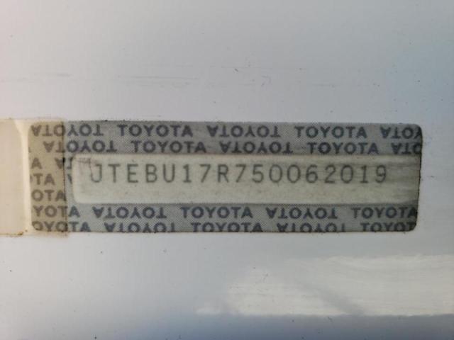 JTEBU17R750062019 - 2005 TOYOTA 4RUNNER LIMITED WHITE photo 13