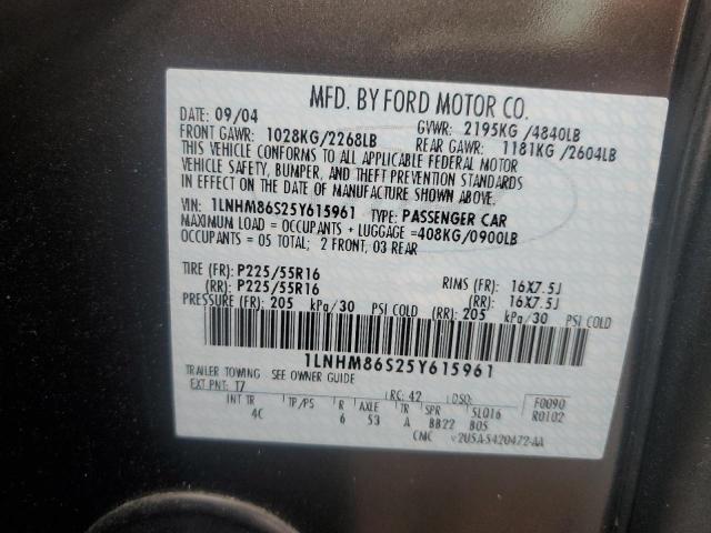 1LNHM86S25Y615961 - 2005 LINCOLN LS 灰色 照片 12