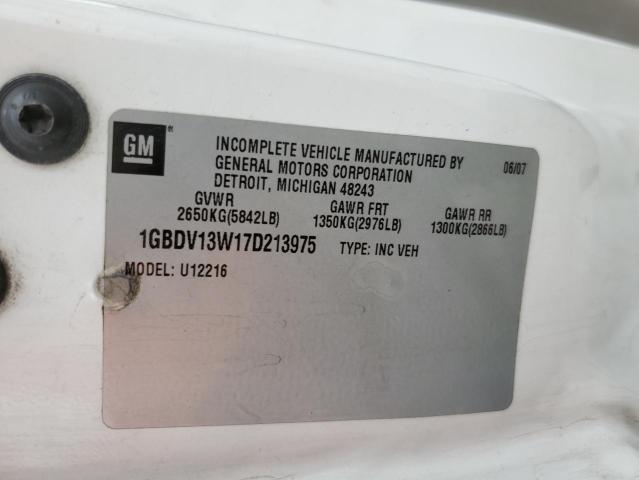 1GBDV13W17D213975 - 2007 CHEVROLET UPLANDER INCOMPLETE WHITE photo 13