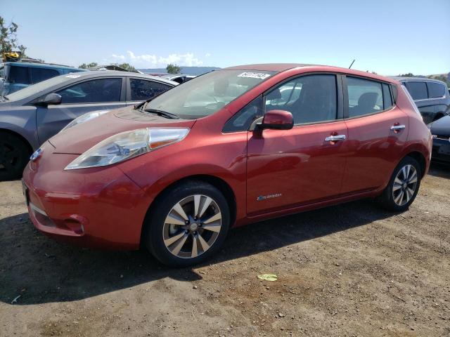 1N4AZ0CP0FC303912 - 2015 NISSAN LEAF S RED photo 1