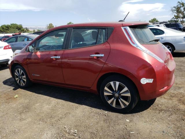 1N4AZ0CP0FC303912 - 2015 NISSAN LEAF S RED photo 2