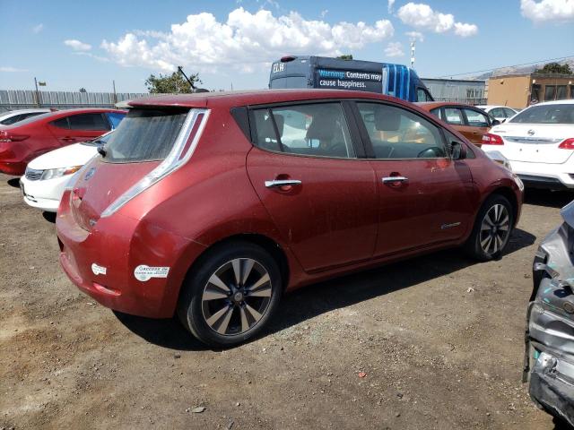 1N4AZ0CP0FC303912 - 2015 NISSAN LEAF S RED photo 3