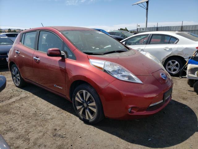 1N4AZ0CP0FC303912 - 2015 NISSAN LEAF S RED photo 4