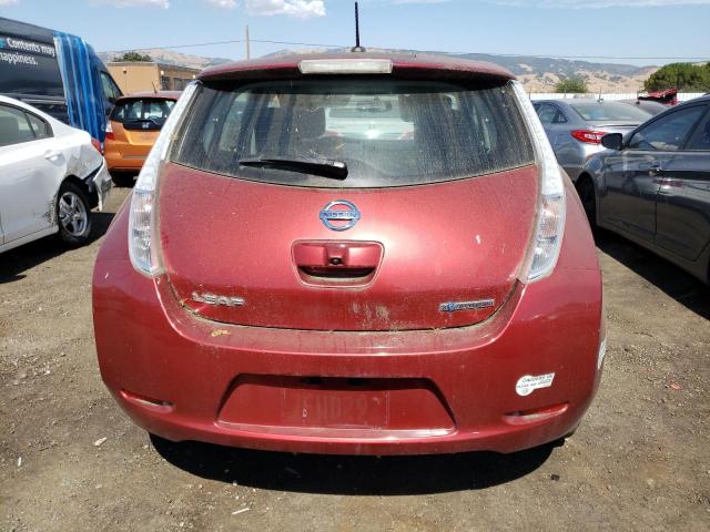 1N4AZ0CP0FC303912 - 2015 NISSAN LEAF S RED photo 6