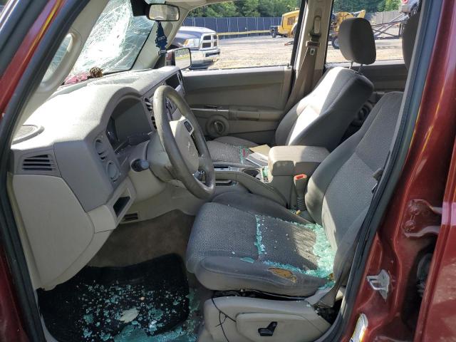 1J8HG48K88C219769 - 2008 JEEP COMMANDER SPORT წითელი ფოტო 7