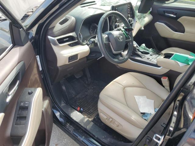 5TDGZRBH2NS587074 - 2022 TOYOTA HIGHLANDER XLE BLACK photo 8